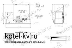 Котел 2.0 с топкой ТЛПХ. Чертеж