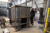 Промышленный котел КВД-0.8 на дровах фото